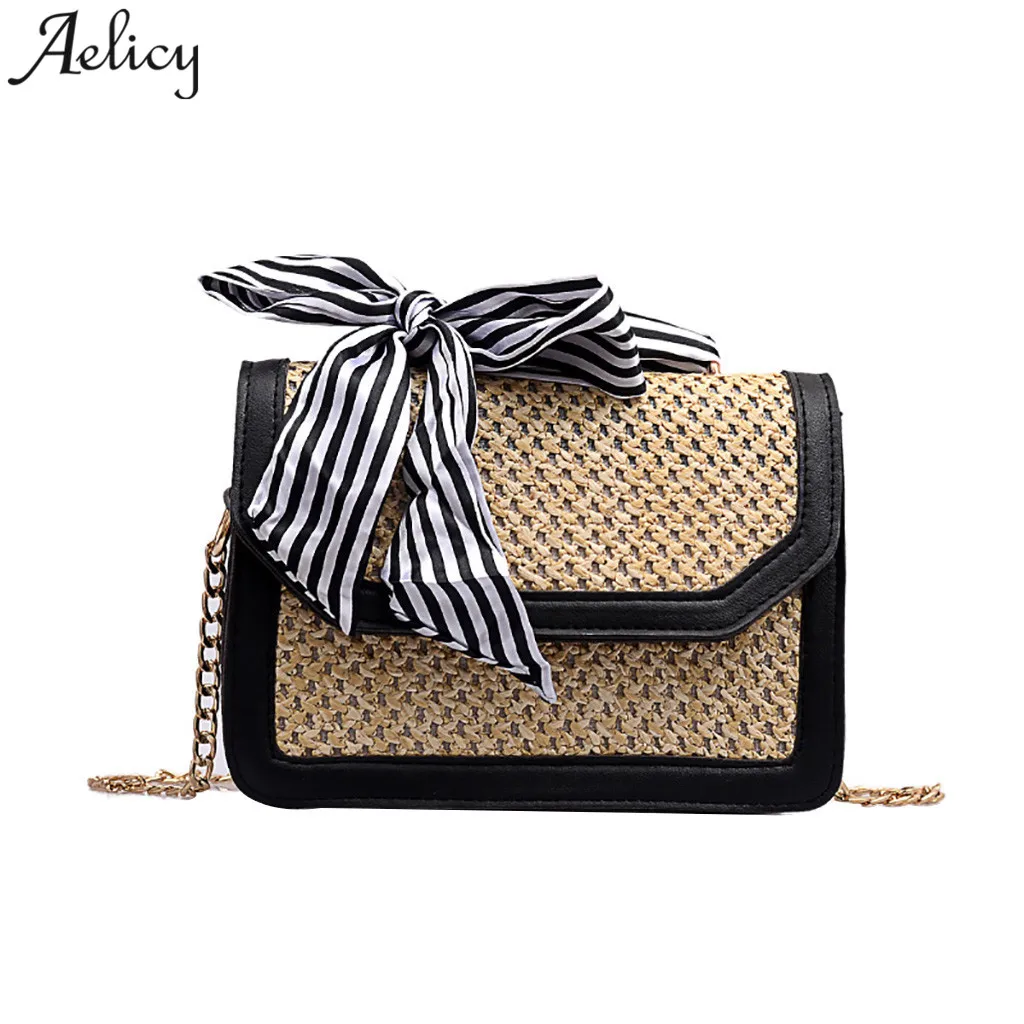 Aelicy beauty straw handbag Chain Versatile women beach bags crossbody Wild Lady Messenger Bag bolsa feminina dropshipping | Багаж и сумки