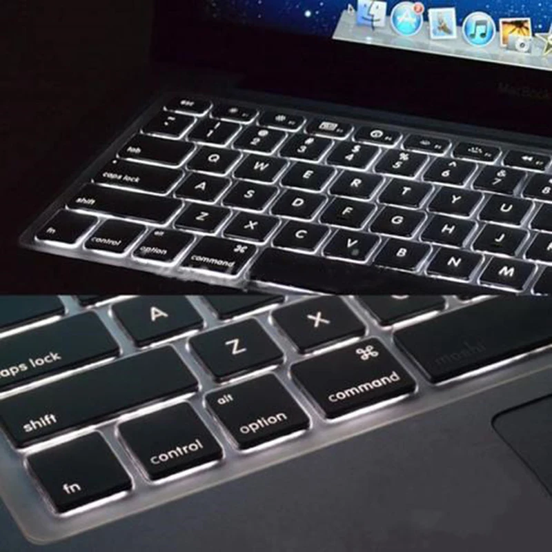 Тонкий прозрачный защитный чехол для клавиатуры из ТПУ Macbook Pro 13 15 17 Retina Air |