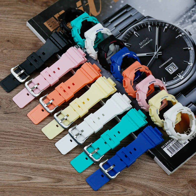 Водонепроницаемый ремешок для часов полимерный подходит casio baby g BA 111 110 120 Женские
