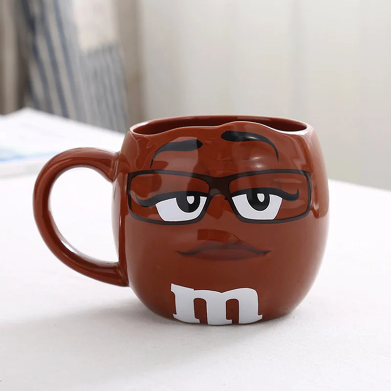 Новинка 680 мл M& M кофейные кружки керамические чайные чашки и кружки большой емкости марка милый боб Экспрессия мультфильм посуда для напитков подарки для детей