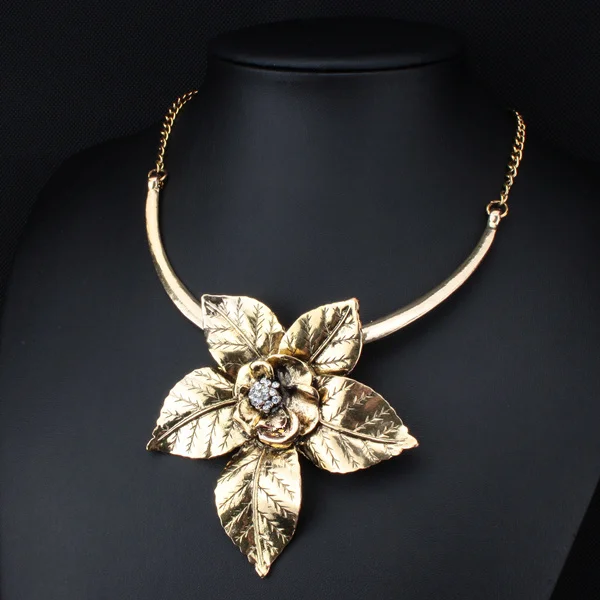 Длинная винтажная подвеска с большим цветком для женщин XLL173 2020|pendants for women|statement