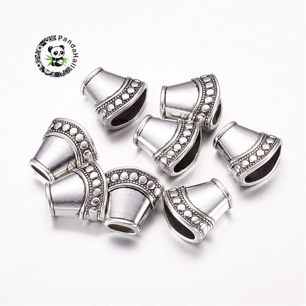 

Antique Silver Color Tone Alloy Tibetan Silver Necklace End Tip Bead Caps Crimp End Beads Caps For DIY Handmade Jewelry Making