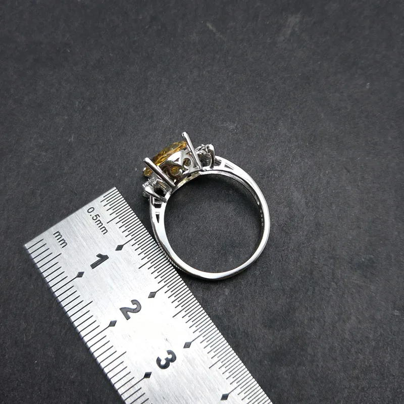 New design natural Brazil Citrine gemstone Ring solid 925 sterling silver for wommen anniversary birthday party gift with box | Украшения и