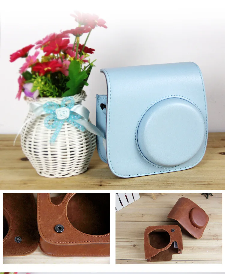 Кожаная сумка для камеры, защитный чехол, чехол для Fujifilm Instax Mini 8 8+ Mini 9, чехол s, маленькая ПУ сумка на плечо для мгновенной камеры