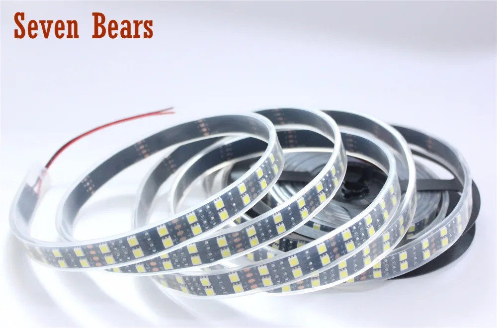 Новая Черная Светодиодная лента PCB RGB 5050 двухрядная черная печатная плата