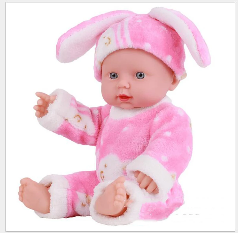 

12''30CM Kids Toys Soft Silicone Reborn Baby Realistic Vinyl Doll Black Reborn Babies Dolls with Clothes for Girls