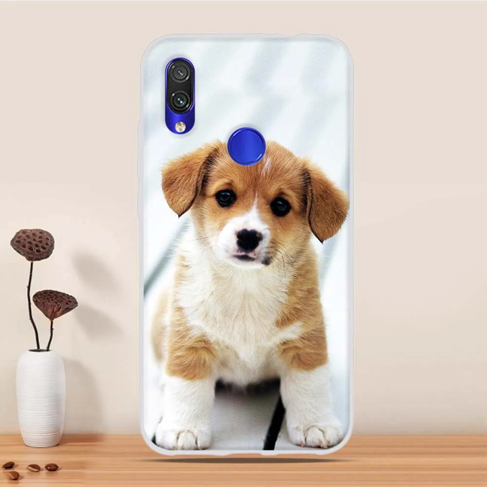 Чехол для Xiaomi Redmi 7 силиконовый милый чехол задняя крышка мягкий из ТПУ