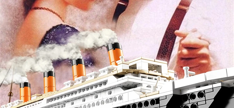 Sluban 0577 конструктор совместимый с лего корабля titanic наборы военный корабль Круизная модель лодка DIY Набор детская игрушка строительные блоки города