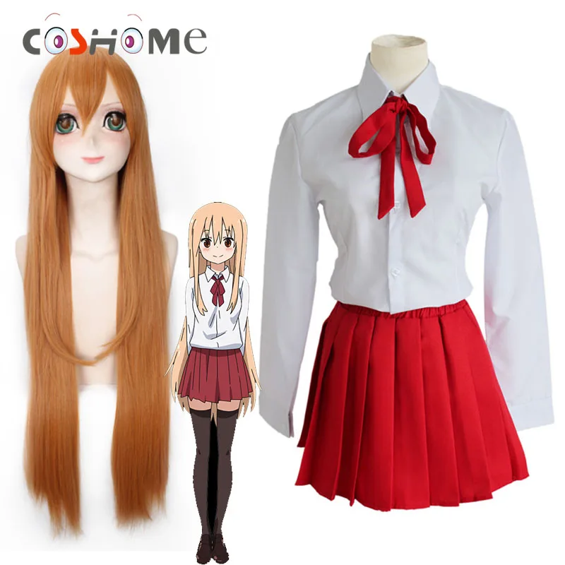 Coshome Doma Himouto Umaru парики Косплей Костюмы Школьная форма для девочек женское платье