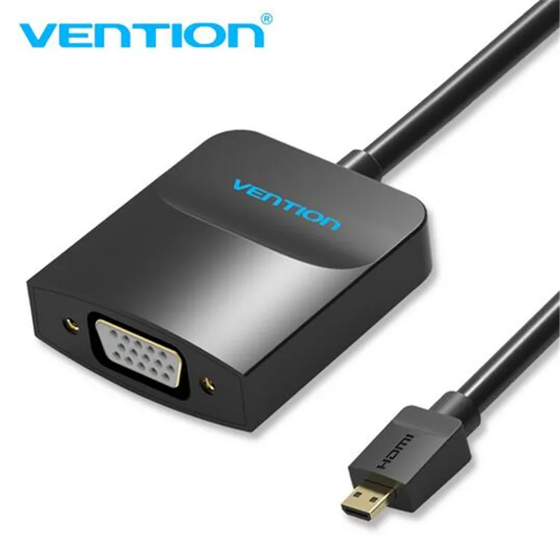 Vention Micro HDMI к VGA кабель папа женскому адаптация аудио Джек и микро USB конвертер для