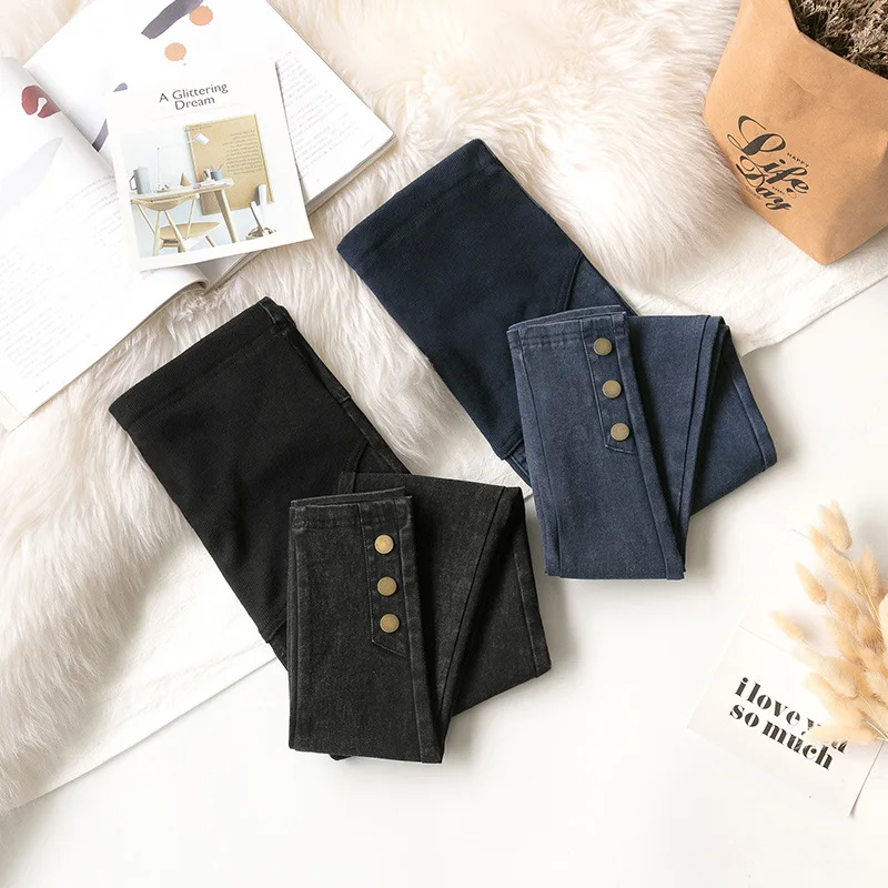 Джинсы с пуговицами для беременных, штаны для беременных, одежда, беременность и кормление, леггинсы, брюки, эластичная для беременных, одежда