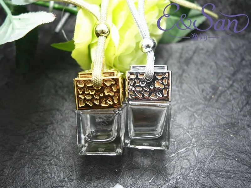 

FMS014-6ML многоразовая Квадратная бутылка, украшения для автомобиля, флакон для духов, стеклянная Пустая бутылка 100 шт./лот