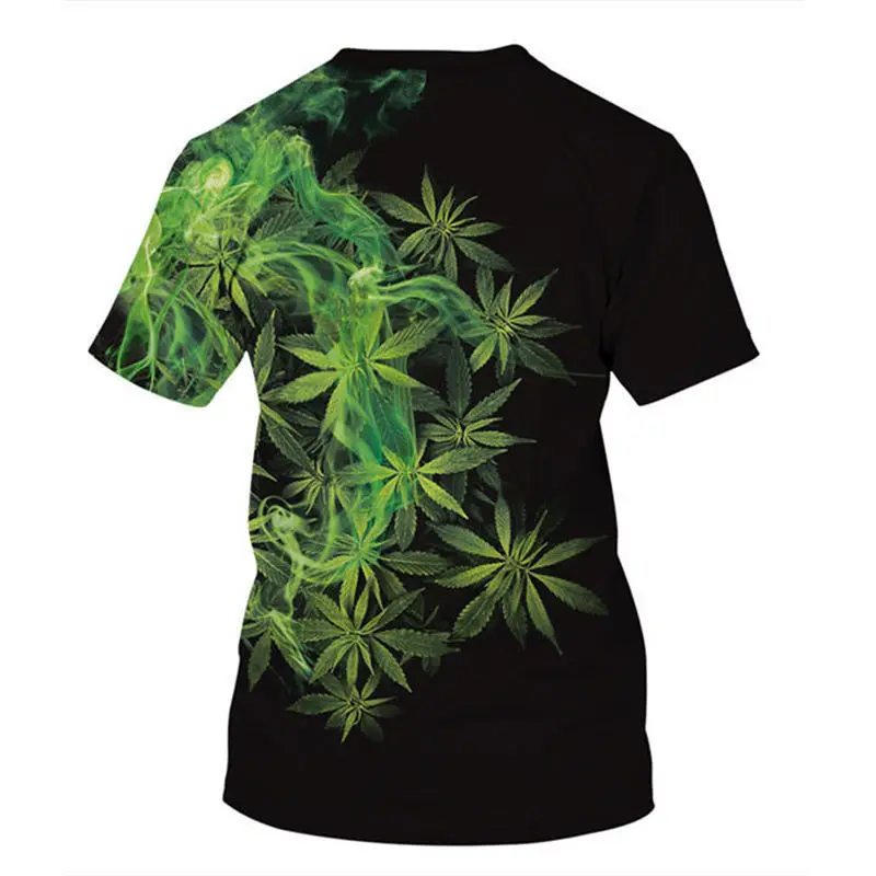 MR. LIBIN/крутая футболка с объемным принтом натуральными сорняками и зелеными