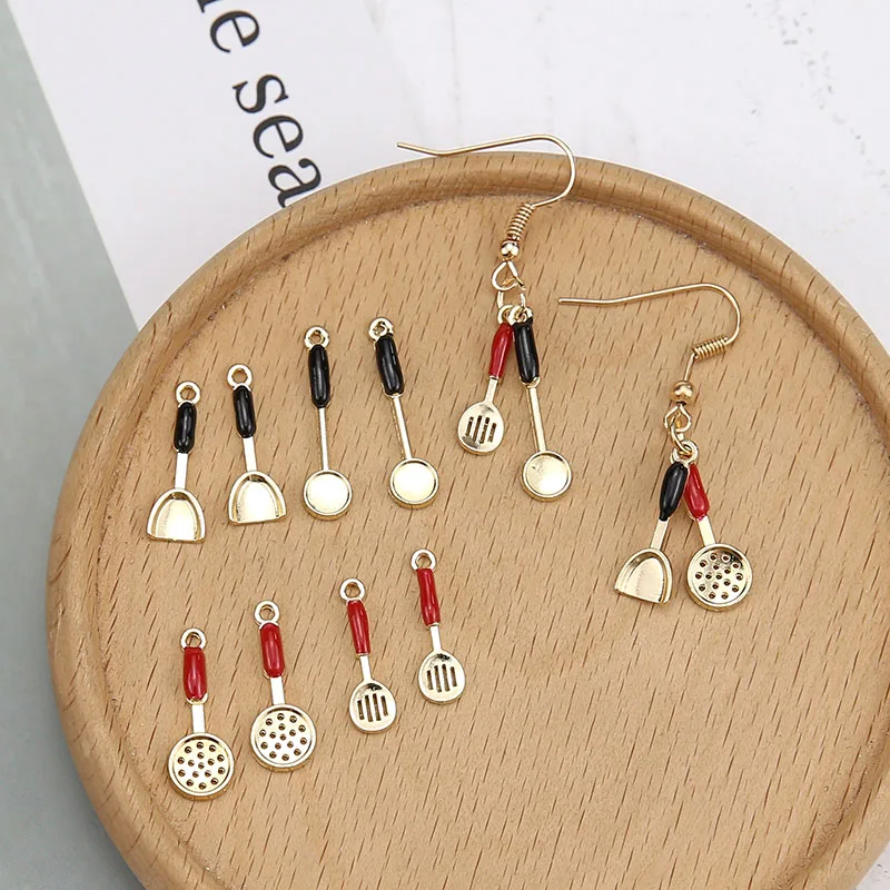 5 шт. креативные DIY шпатель ложка эмалированные Подвески Металлические фурнитура