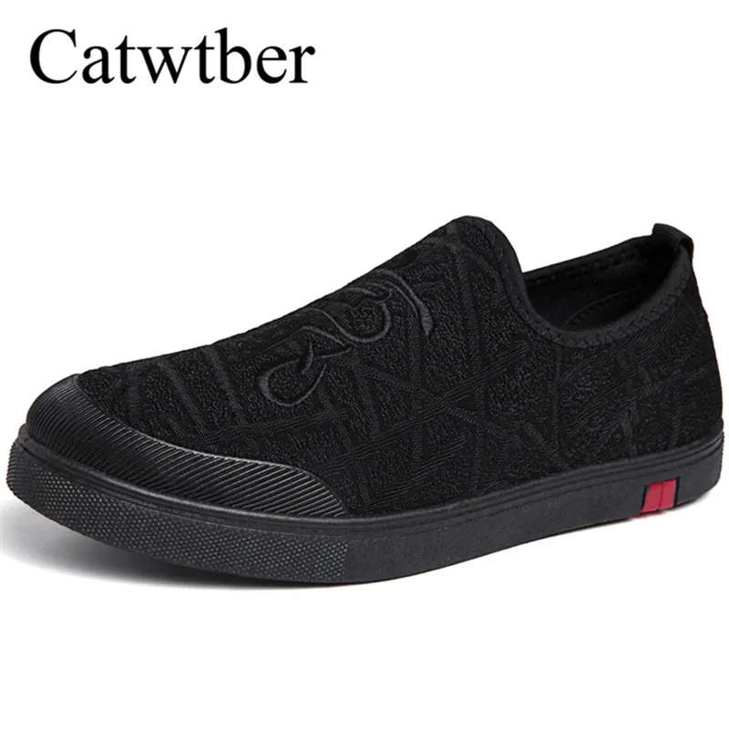 Catwtber 2018 классические мокасины мужской Черный серый цвет человек повседневная