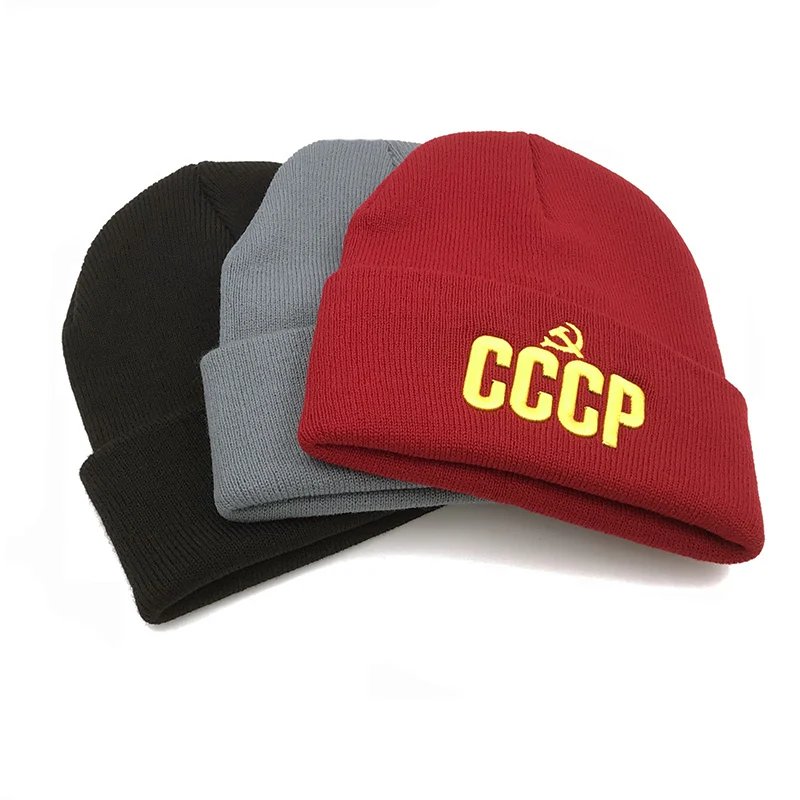 Шапка-бини в русском стиле CCCP шапки 3D стиль для мужчин и женщин Зимние очень