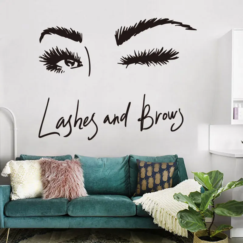 

Sexy Long eyelashes Wall Sticker Art Decals Living room sofa bedroom wall background decorations stickers wallpaper Mural