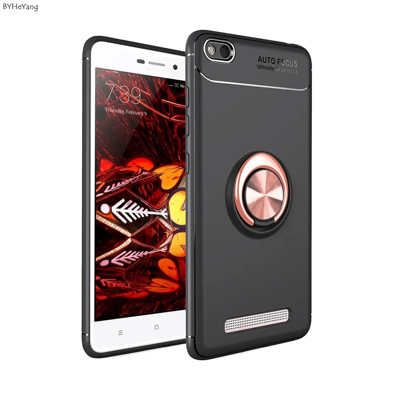 BYHeYang For Xiaomi Redmi 4X Case 4a Car Holder Stand Magnetic Bracket Finger Ring TPU 4A |