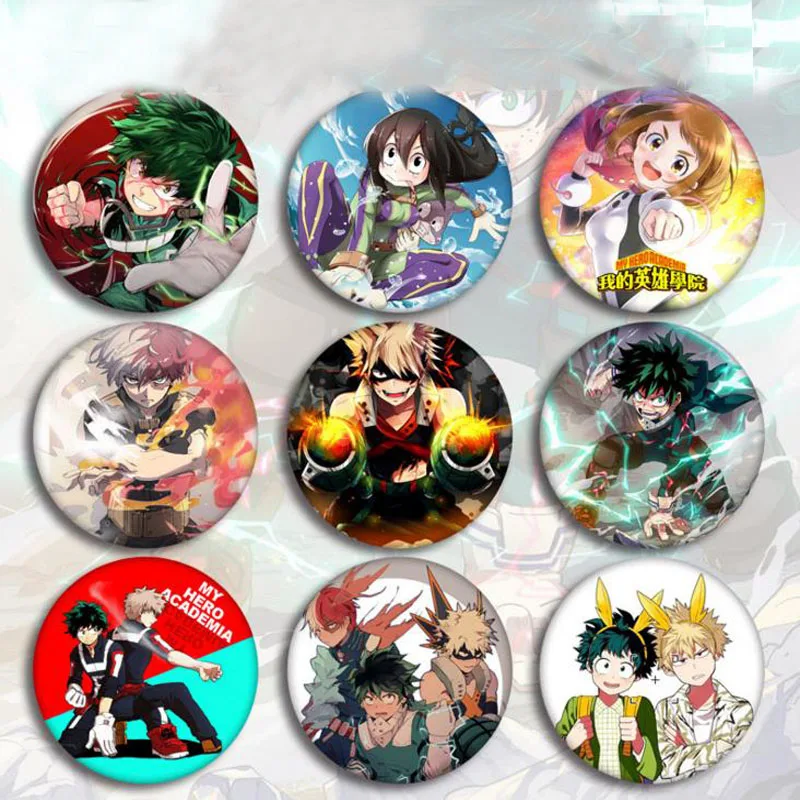 5 шт. Kawaii аниме My Hero Academy значок косплея мультфильм Boku No Hero Academy брошь на булавке коллекция izku сумки значки игрушки
