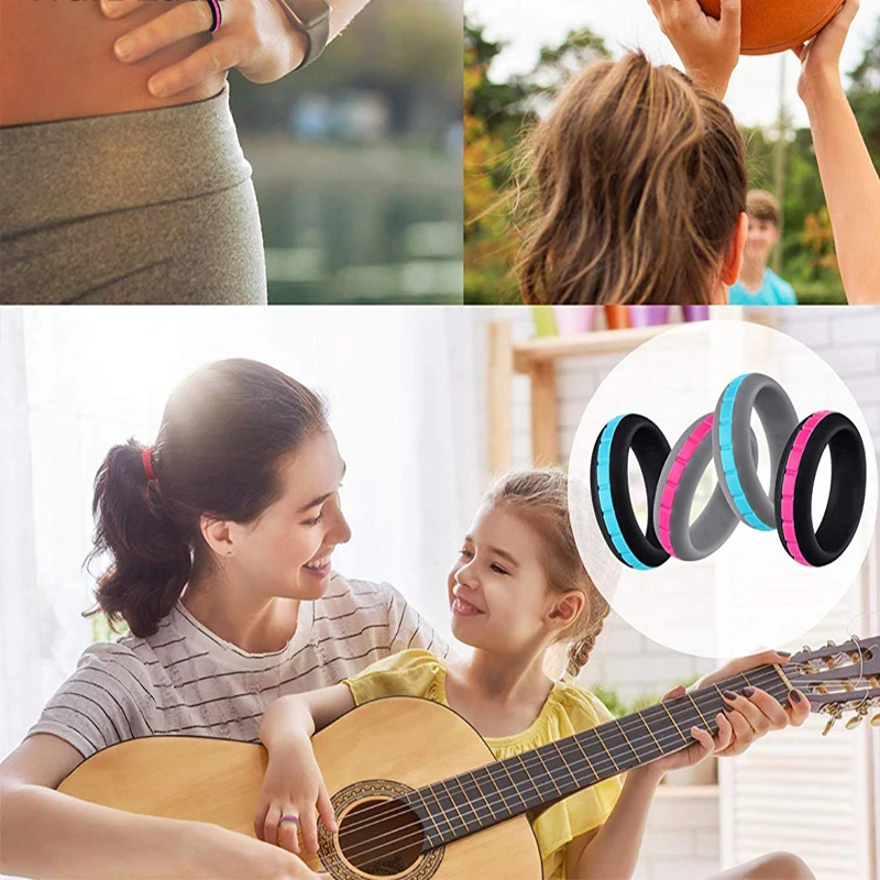 10 цветовых сочетаний Силиконовое кольцо может DIY Изменить цвет Гипоаллергенное
