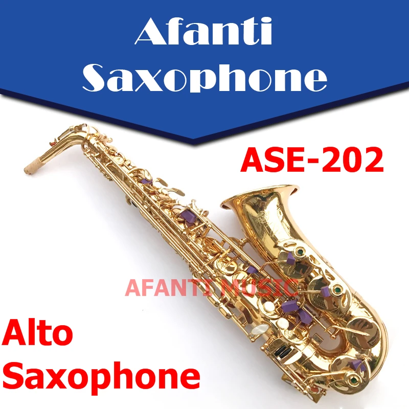 

Afanti Music Eb tone/латунный корпус/золотой альт-саксофон (ASE-202)