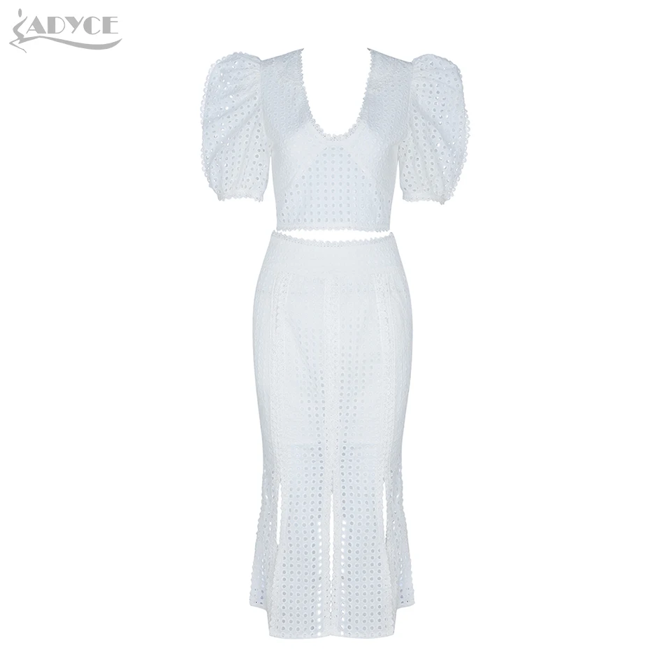 ADYCE новый летний женский облегающий комплект Vestidos 2 предмета набор глубокий v