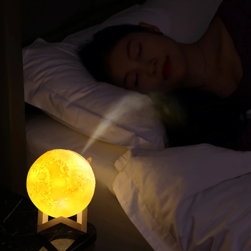 Diffuserlove, 880 мл, USB увлажнитель воздуха, 3D, лунный светильник, с 3 вида цветов, меняющий Ночной светильник, увлажнитель воздуха, бытовой диффузор, распылитель тумана