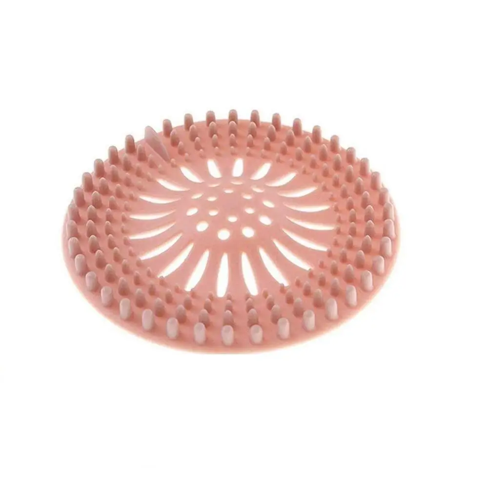Round Pink Strainer Звезда раковина сливной фильтр Ловцы волос резиновый Душ пол ванной комнаты фильтр воды стопор силиконовый Ванная Кухня дезодорант разъем - Цвет: Round Pink Strainer