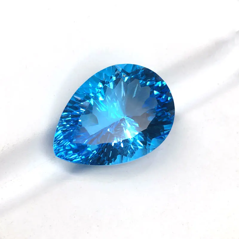CSJ натуральный голубой топаз свободный драгоценный камень глубокая расцветка