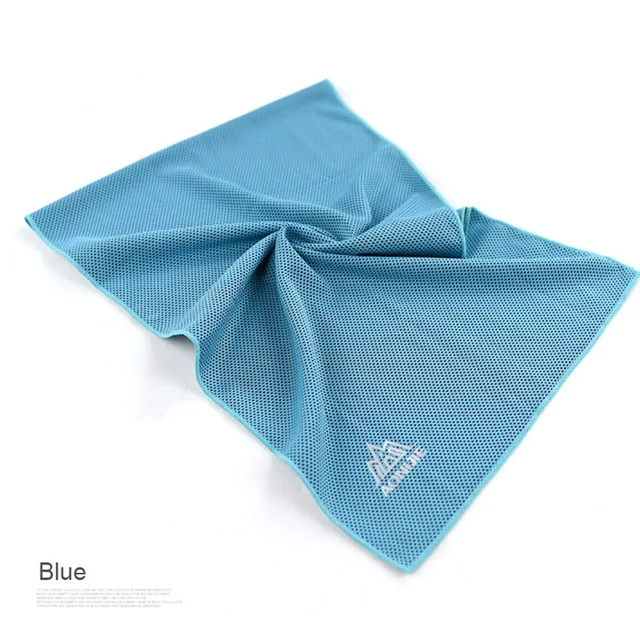 Blue AONIJIE полотенце для мгновенного охлаждения быстрое высыхание сетчатые пляжные фитнес тренажерный зал Йога отдых абсорбент Chilly купальное полотенце - Цвет: Blue