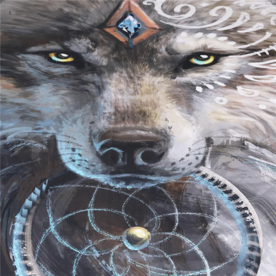 Чехол для подушки Wolf Warrior by SunimaArt наволочка с дикими животными чехол этническим