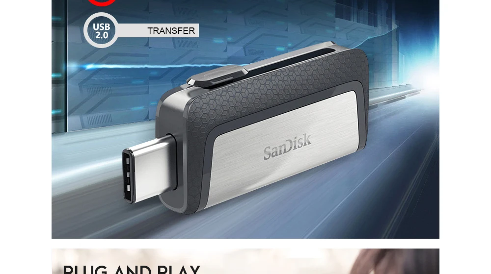 SanDisk 128 ГБ SDDDC2 Экстремальная высокая скорость type-C USB3.1 двойной OTG USB флеш-накопитель 64 ГБ флеш-накопители 16 Гб 150 м/с флешки 32 Гб