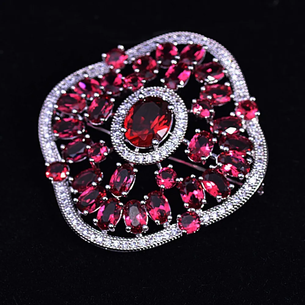 Потрясающие подражали венисы большой площади корсаж брошь Серебряный тон