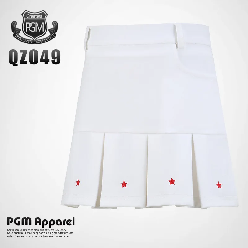 

2019 New PGM Summer Girl Short Sleeve T-shirt Golf Clothing Children Breathable Pleated Skirt