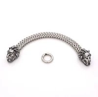 jsbao new designer fashion double lion jewelry classical steel double lion bracelet bangle for mens chain bracelet best gifts