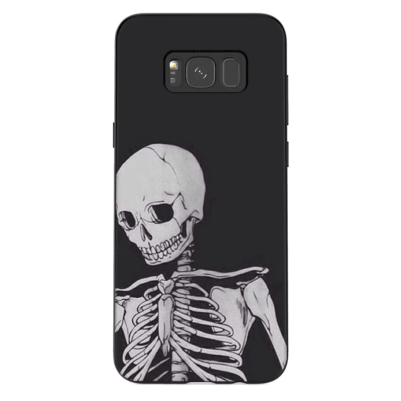 Silicone TPU Skull Case Cover For Samsung Galaxy S7 S6 Edge S8 S9 S10 Plus Note 8 9 S10e | Мобильные телефоны и