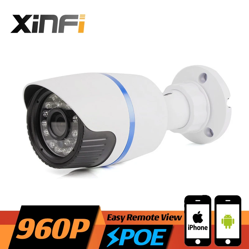 Водонепроницаемая IP-камера XINFI HD 1 3 МП с функцией ночного видения для