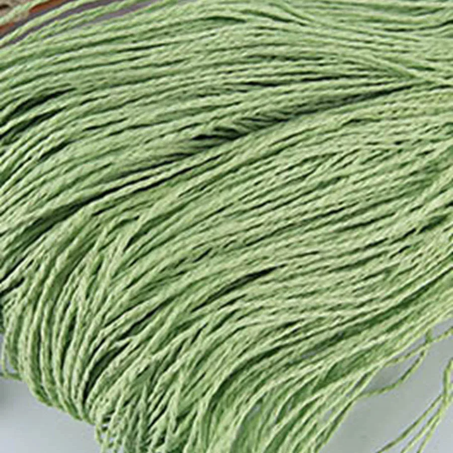 mint green Однотонная пряжа из рафии, пряжа для вязания крючком, соломенная шляпа, ручная работа, корзины для шитья, материал для рукоделия, 100 г/шар - Цвет: mint green