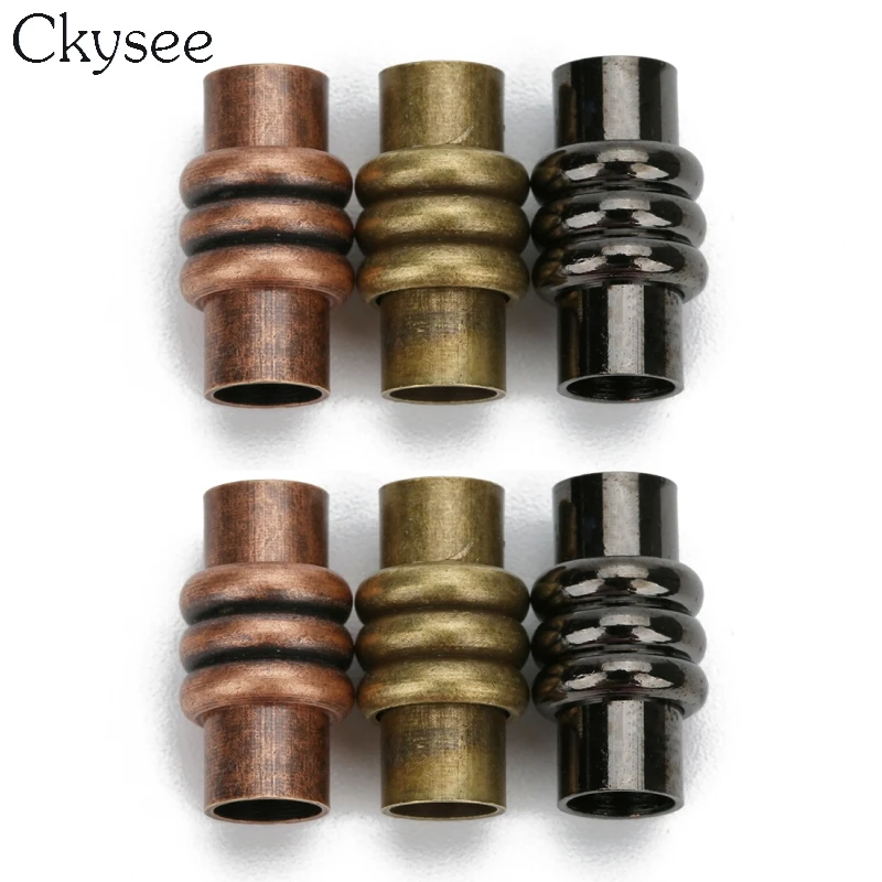 Ckysee 5 шт./лот Винтаж магнитные застежки 6 мм для браслет цепи античная