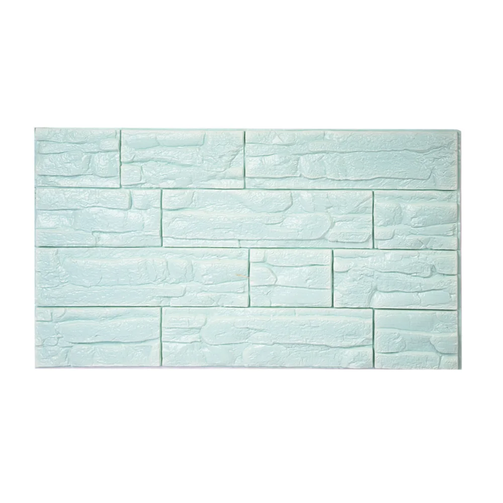 Light blue 70*77*0,8 см 3D кирпичная ПЭ Пена наклейки на стену панели комнаты наклейка каменное украшение рельефная гостиная детская безопасная спальня домашний декор - Цвет: Light blue