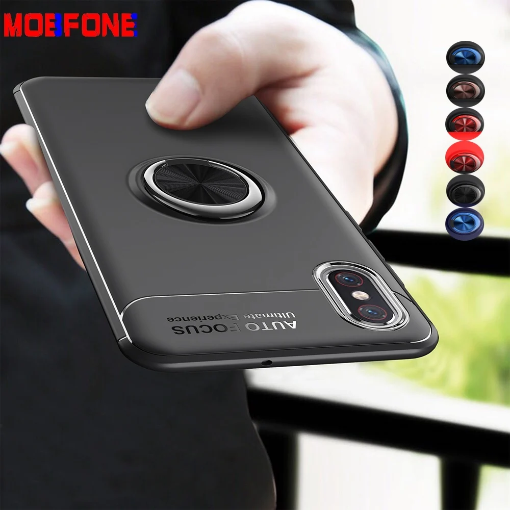 Luxury Cover For Xiaomi Mi 8 Pro Exploer Soft TPU Armor Case Car Ring Holder Mi8 Silicone Fashion Capa Coque |