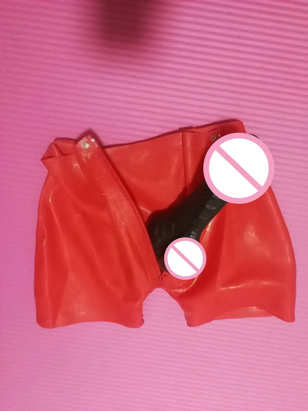 Латексные мужские короткие штаны Codpiece с оболочкой роскошный черный латексный