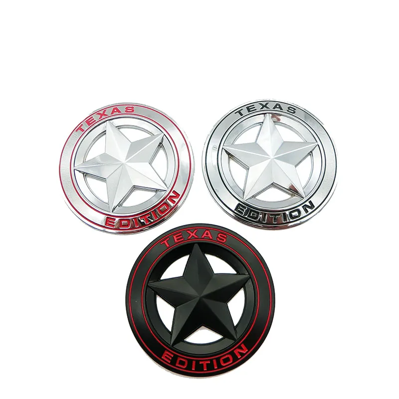 Металлическая Эмблема TEXAS EDITION щит пентаграмма 3D эмблемы автомобиля Fender сбоку