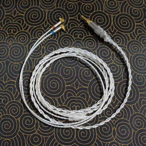 2.5mm-Silver 2,5 мм/3,5 мм разъем 1,2 м бескислородная медь посеребренные кабели для наушников MMCX HiFi баланс кабель для F7200 F4100 F3100 ER4SR ER4XR - Цвет: 2.5mm-Silver