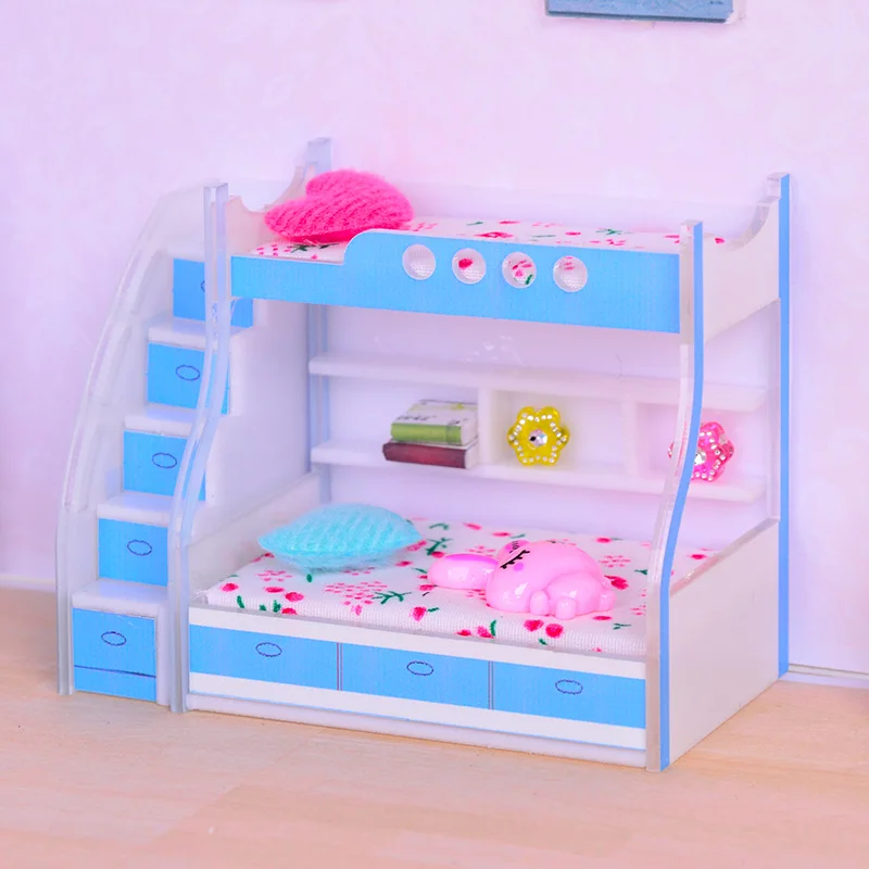 Кукольный домик миниатюрная кровать для 1/12 кукла OB11 и кукольный мебель