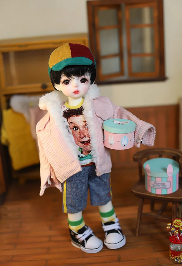 Кукольное платье BJD для куртки 1/4 1/6 yosd.mdd теплая пушистая куртка с хлопковой