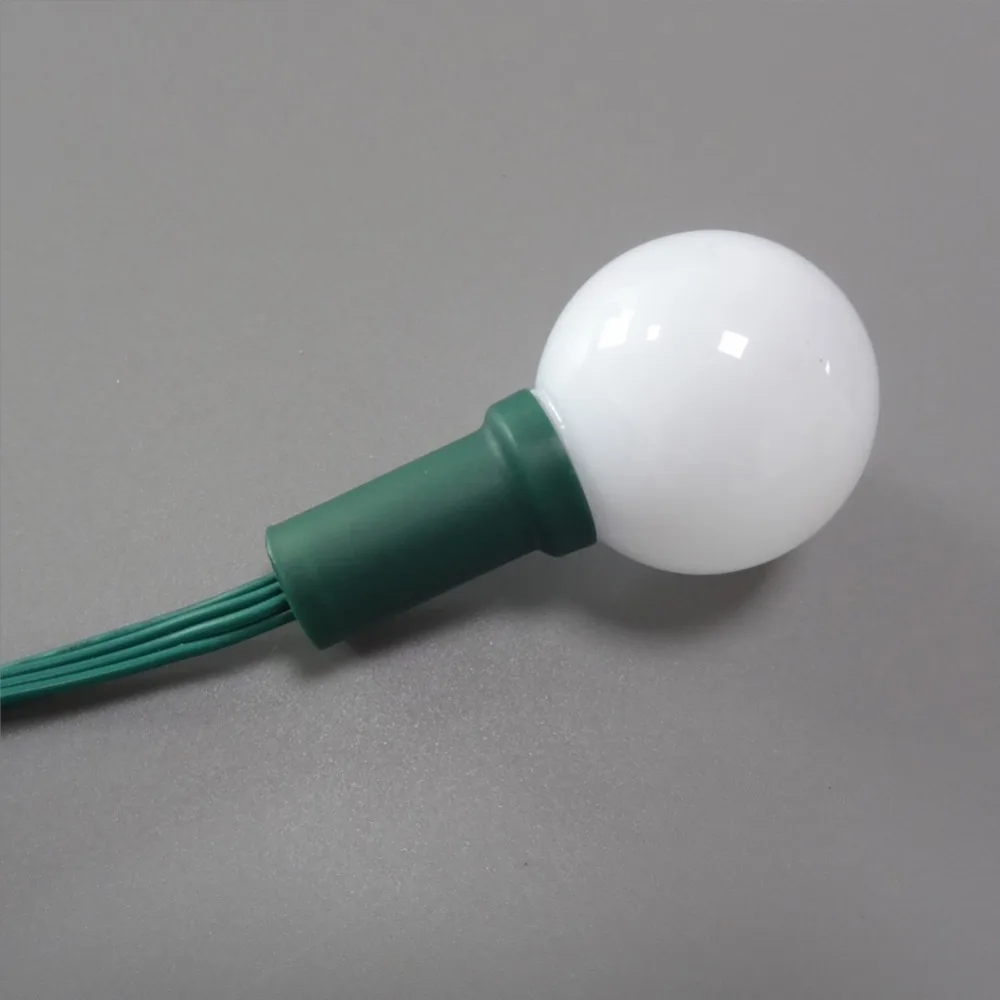 200 шт. 50 узлов/strand адресно rgb G40 молочный покрова DC12V WS2811 светодио дный Рождество