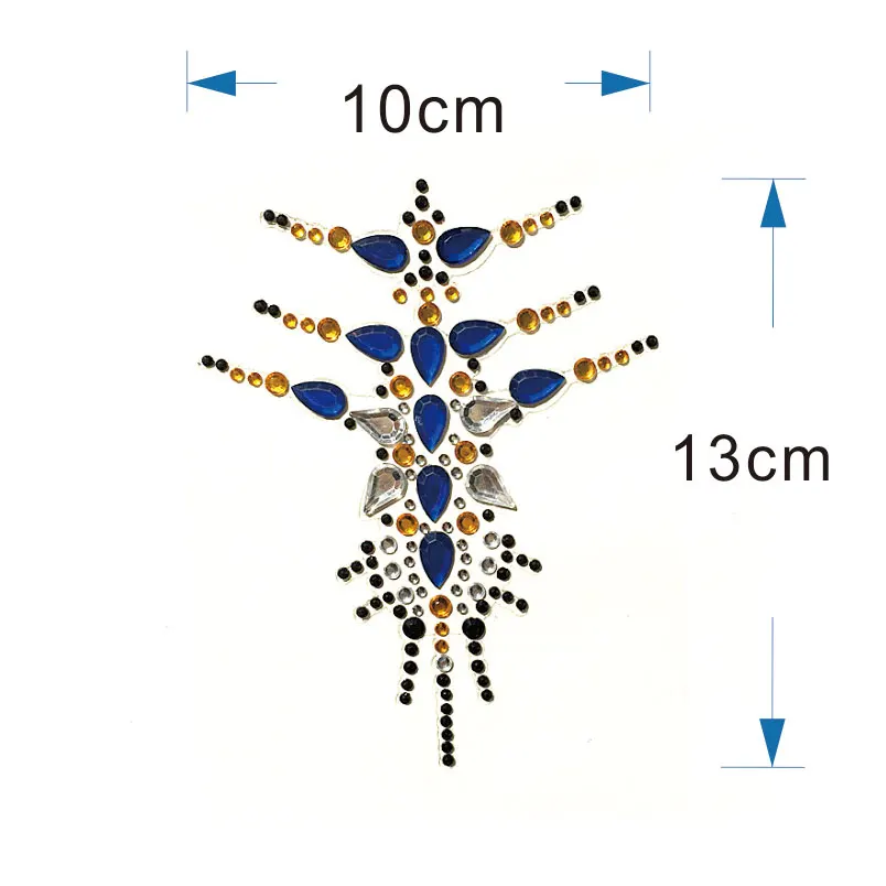 1 шт. стикер со стразами для тела может быть наклеен на самоклеющиеся драгоценные