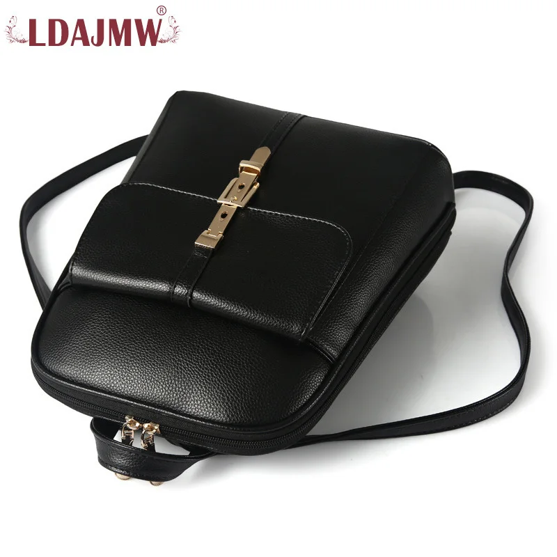 LDAJMW Fashion Women Zipper Backpack High Quality PU Leather School Backpacks For Teenage Girls | Багаж и сумки