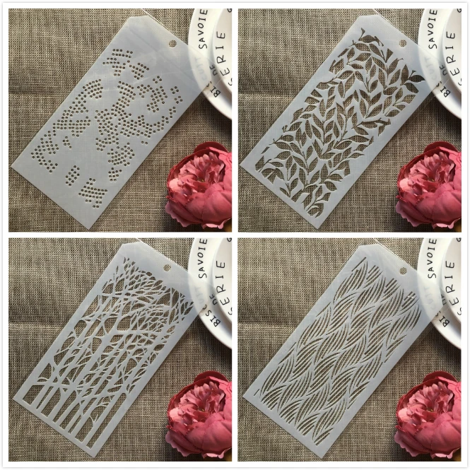 4 шт./компл. 24*12 см Дерево у реки DIY Многослойные трафареты настенная живопись